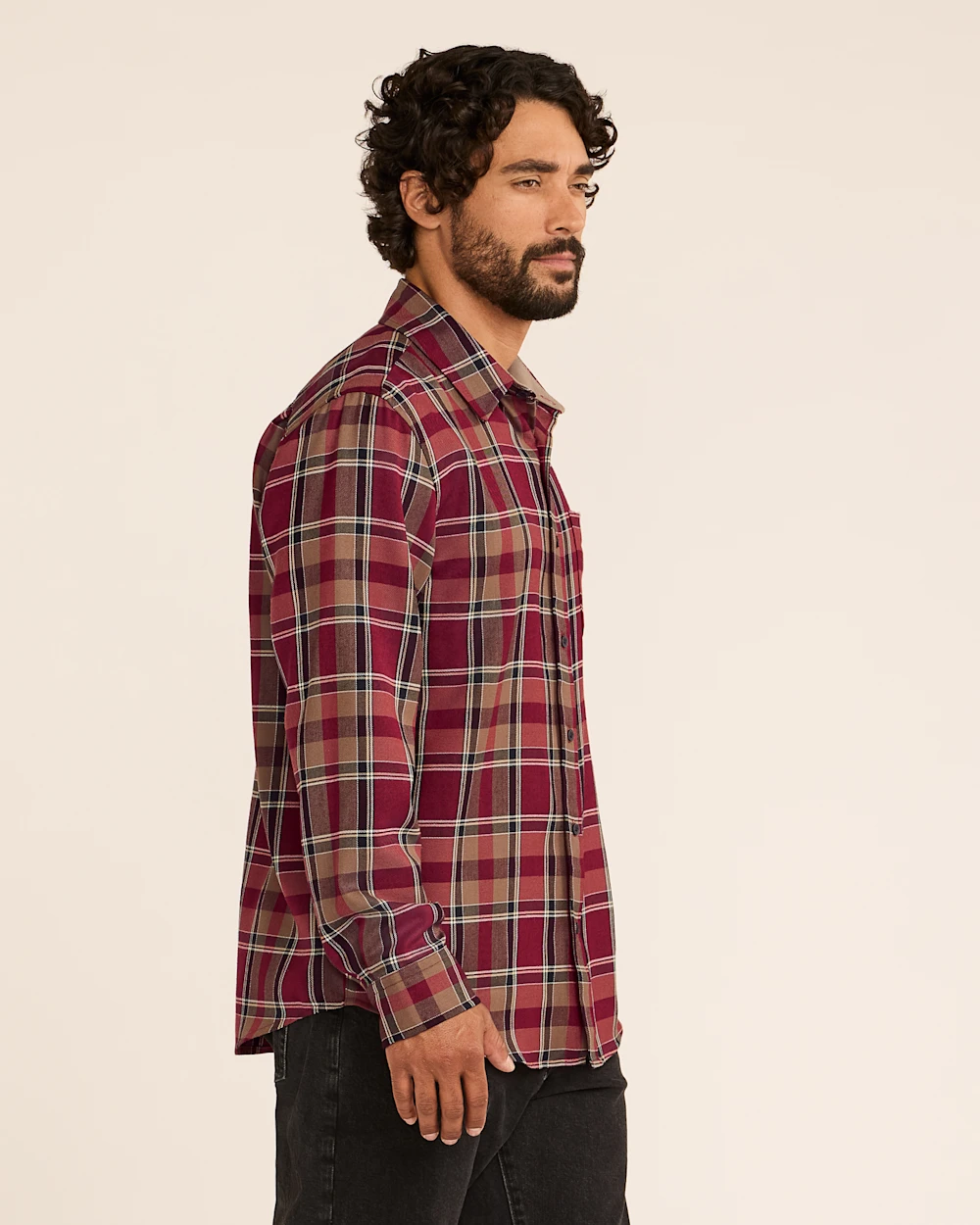 MEN'S PLAID MERINO LODGE SHIRT