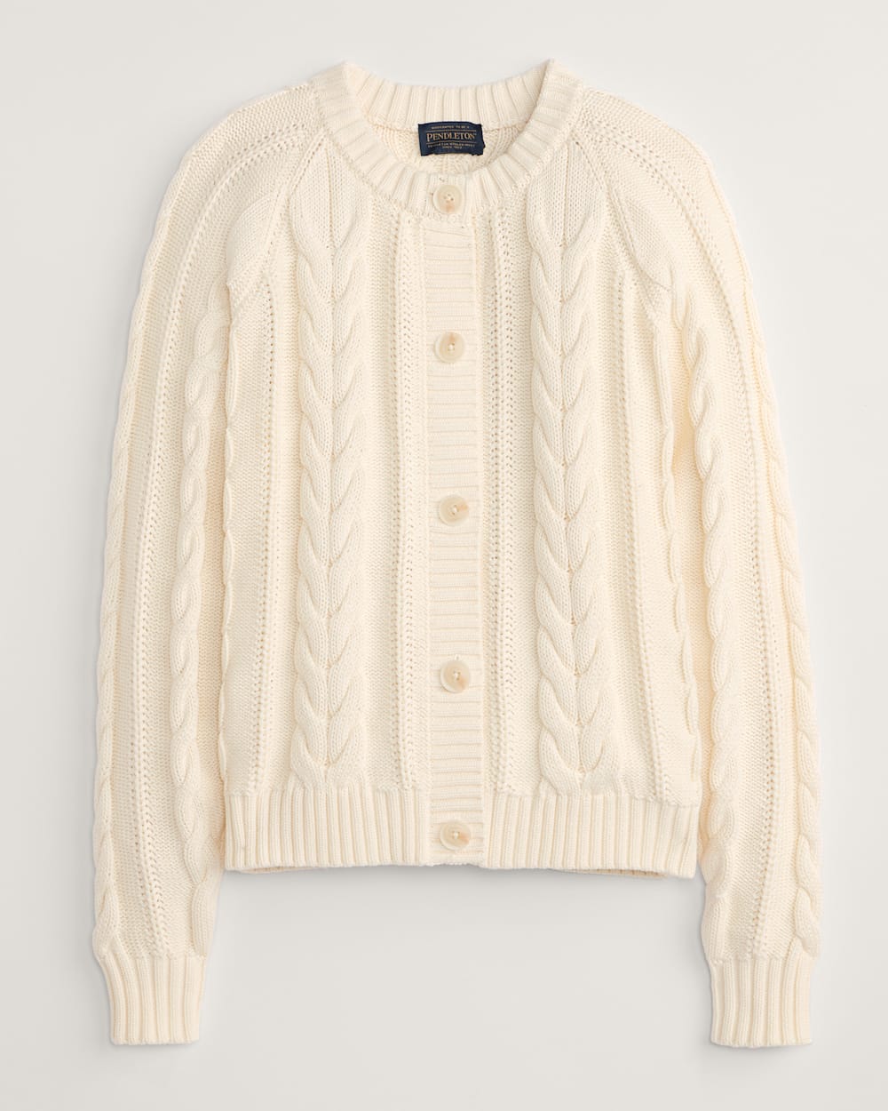WOMEN'S COTTON CABLE CARDIGAN