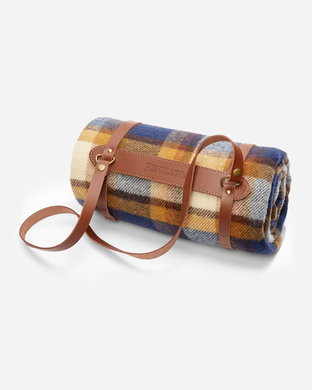 MOTOR ROBE THROW WITH LEATHER CARRIER