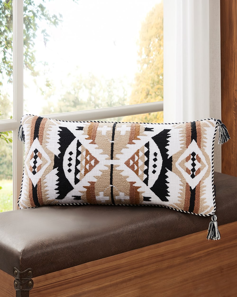 NEHALEM EMBROIDERED LUMBAR PILLOW