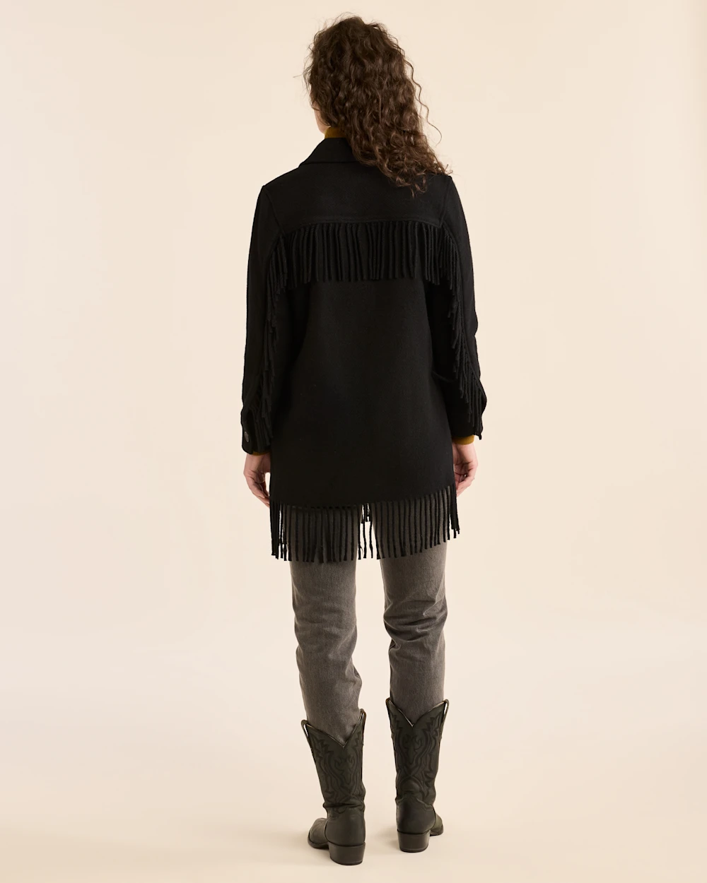 WOMEN'S JOLENE WOOL FRINGED JACKET