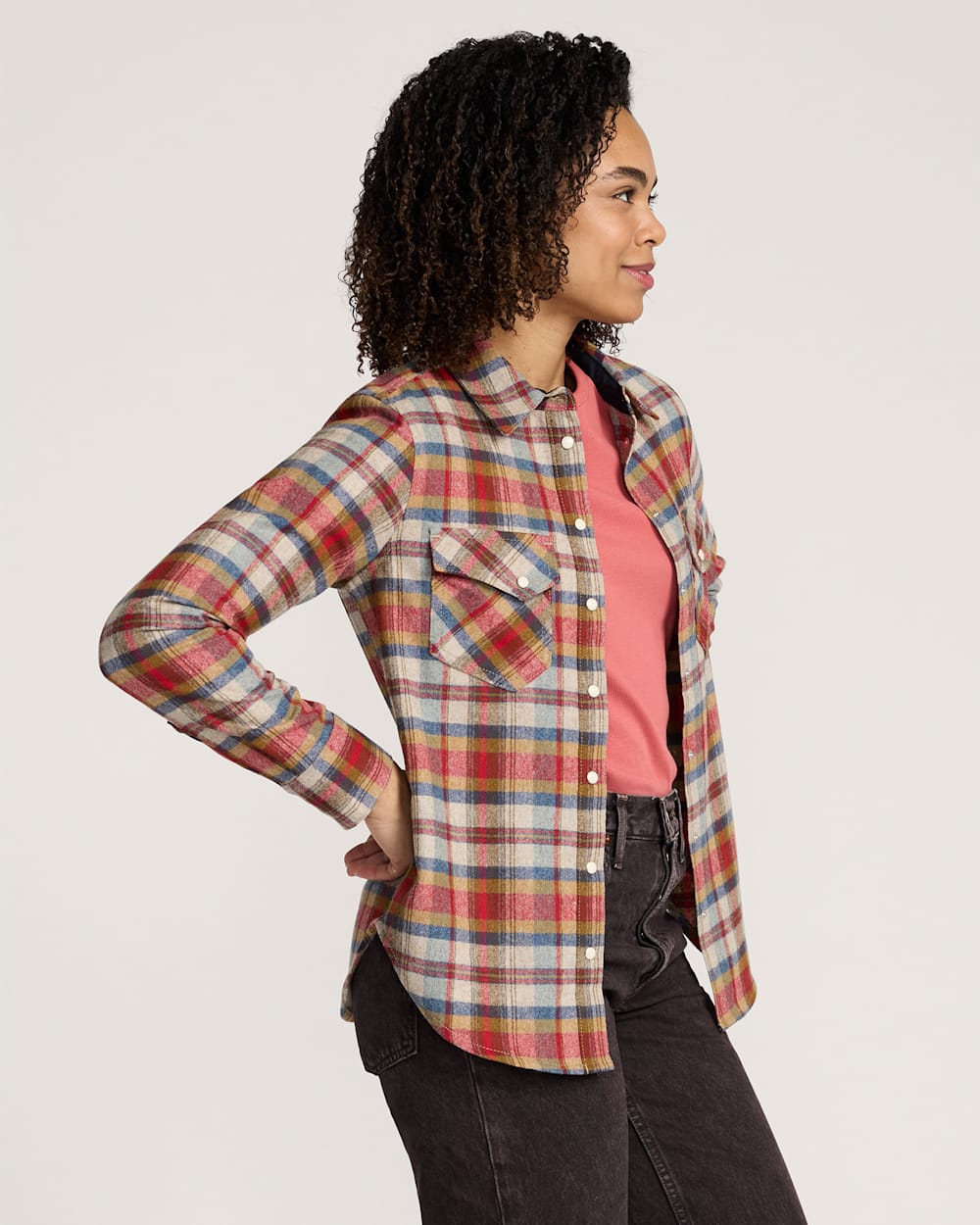 WOMEN'S PLAID GAMBLER SHIRT