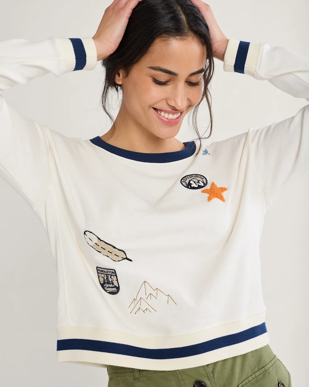 WOMEN'S GRAPHIC FRENCH TERRY CREWNECK