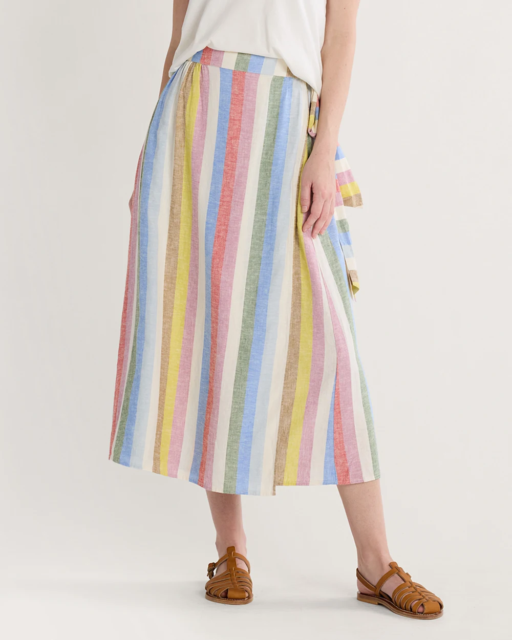 WOMEN'S LINEN WRAP SKIRT