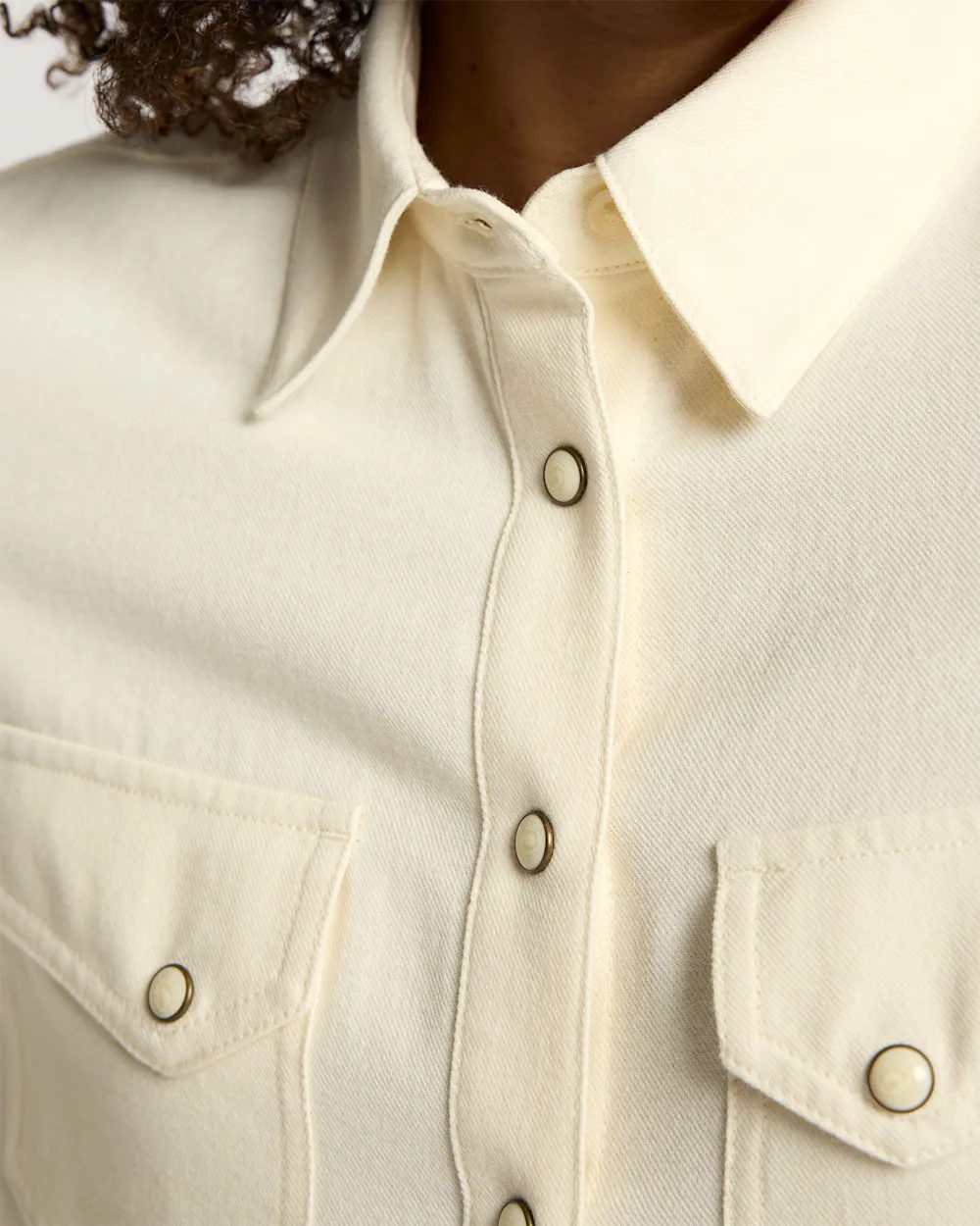 WOMEN'S COTTON TWILL GAMBLER SHIRT
