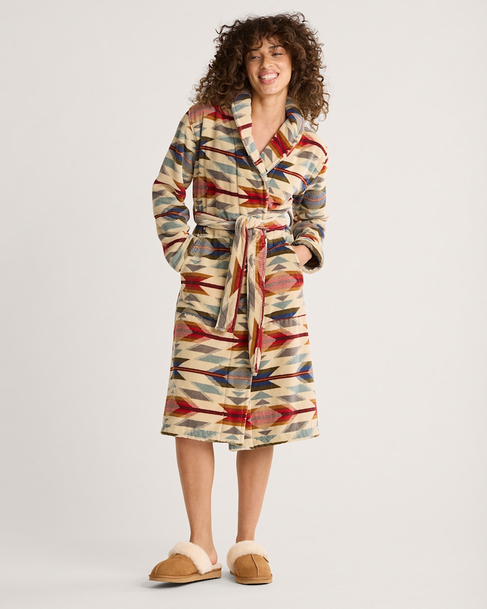 WOMEN'S WYETH TRAIL COTTON TERRY VELOUR BATHROBE