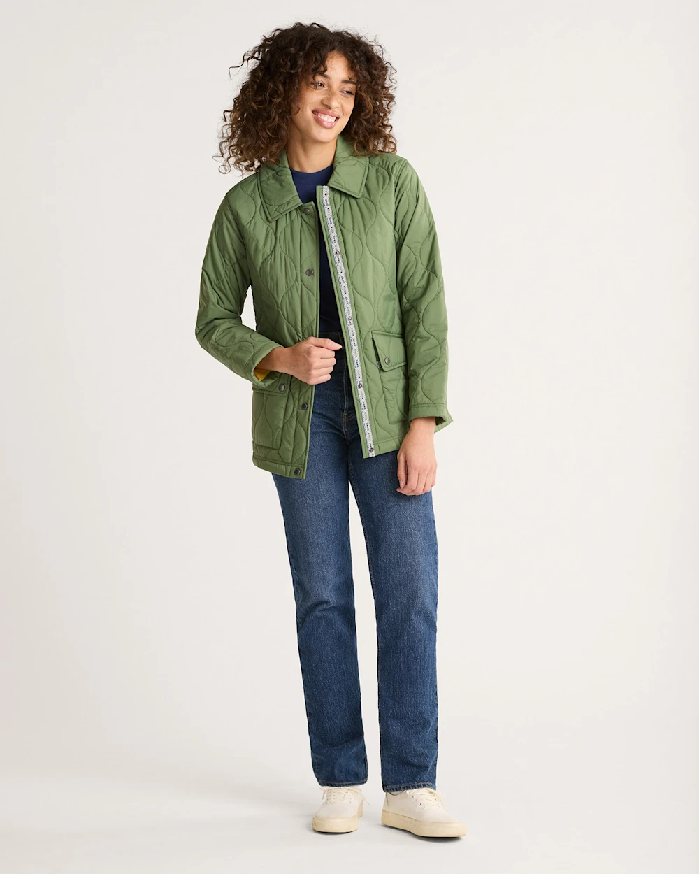 WOMEN'S MARIGOLD CRINKLE QUILTED BARN COAT