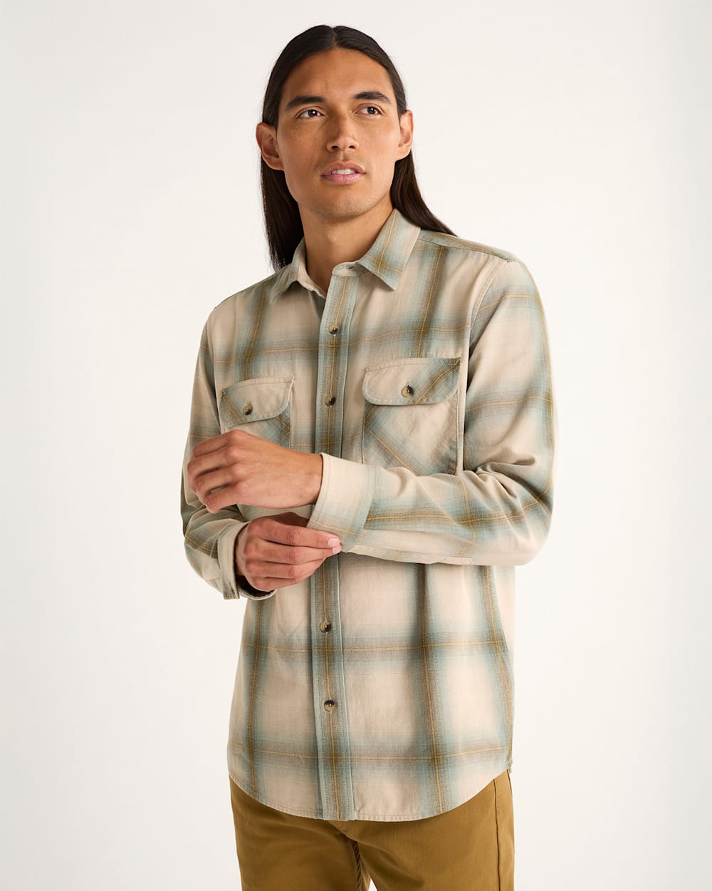 MEN'S PLAID BEACH SHACK COTTON SHIRT