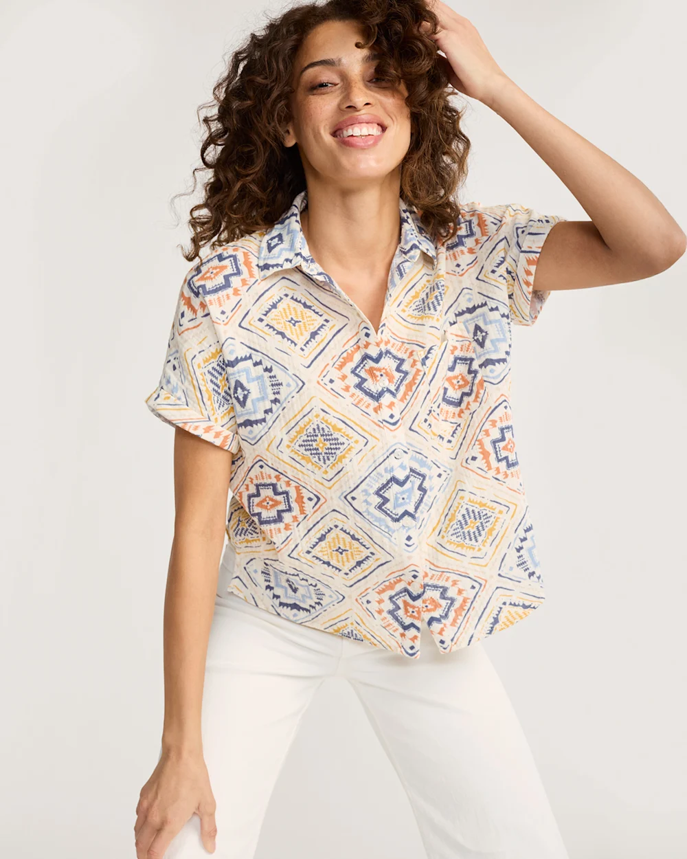 WOMEN'S COTTON GAUZE SHIRT