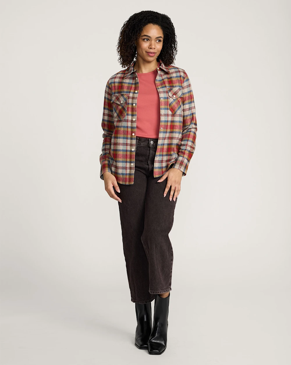 WOMEN'S PLAID GAMBLER SHIRT