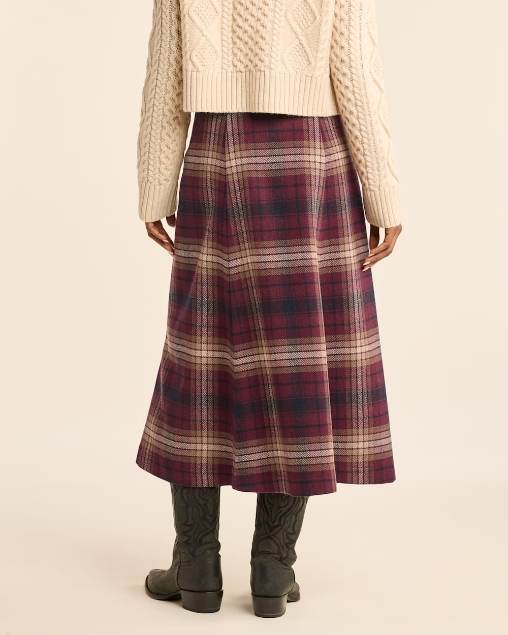 WOMEN'S PLAID WOOL SKIRT
