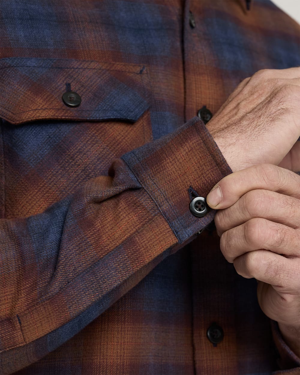 MEN'S PLAID BURNSIDE COTTON FLANNEL SHIRT