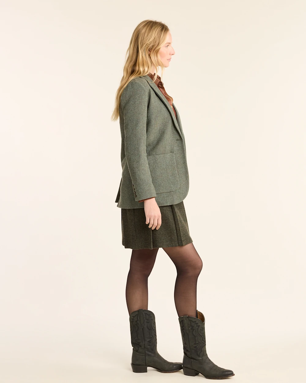 WOMEN'S DAVIS HERRINGBONE WOOL BLAZER