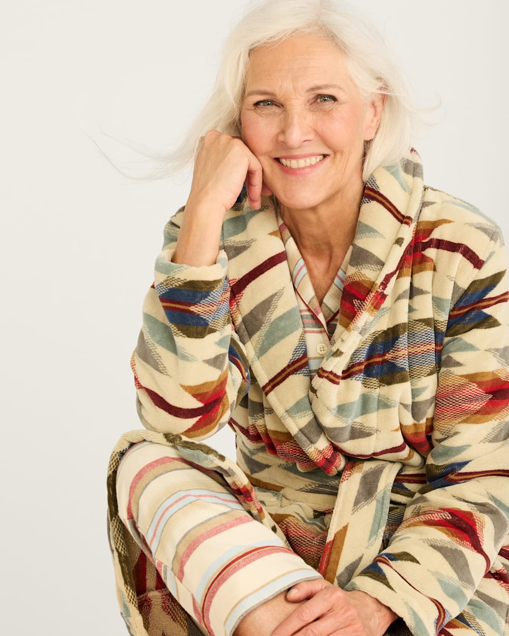 WOMEN'S WYETH TRAIL COTTON TERRY VELOUR BATHROBE