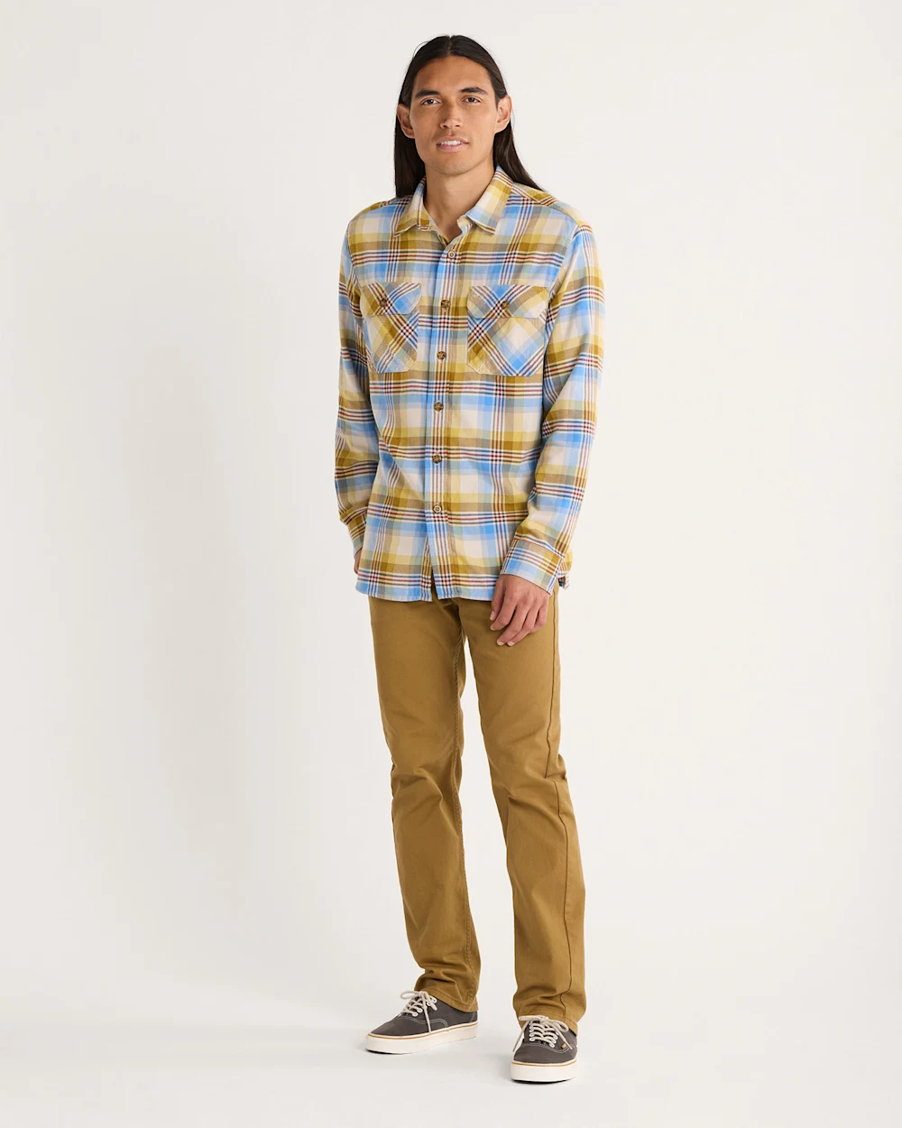 MEN'S PLAID BURNSIDE DOUBLEBRUSHED FLANNEL SHIRT