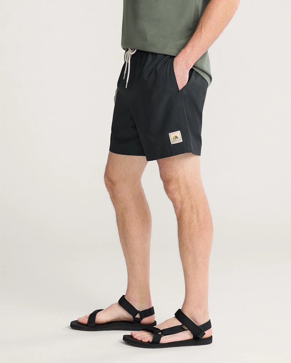 BANDED CROWN HYDROMORPH SWIM TRUNKS