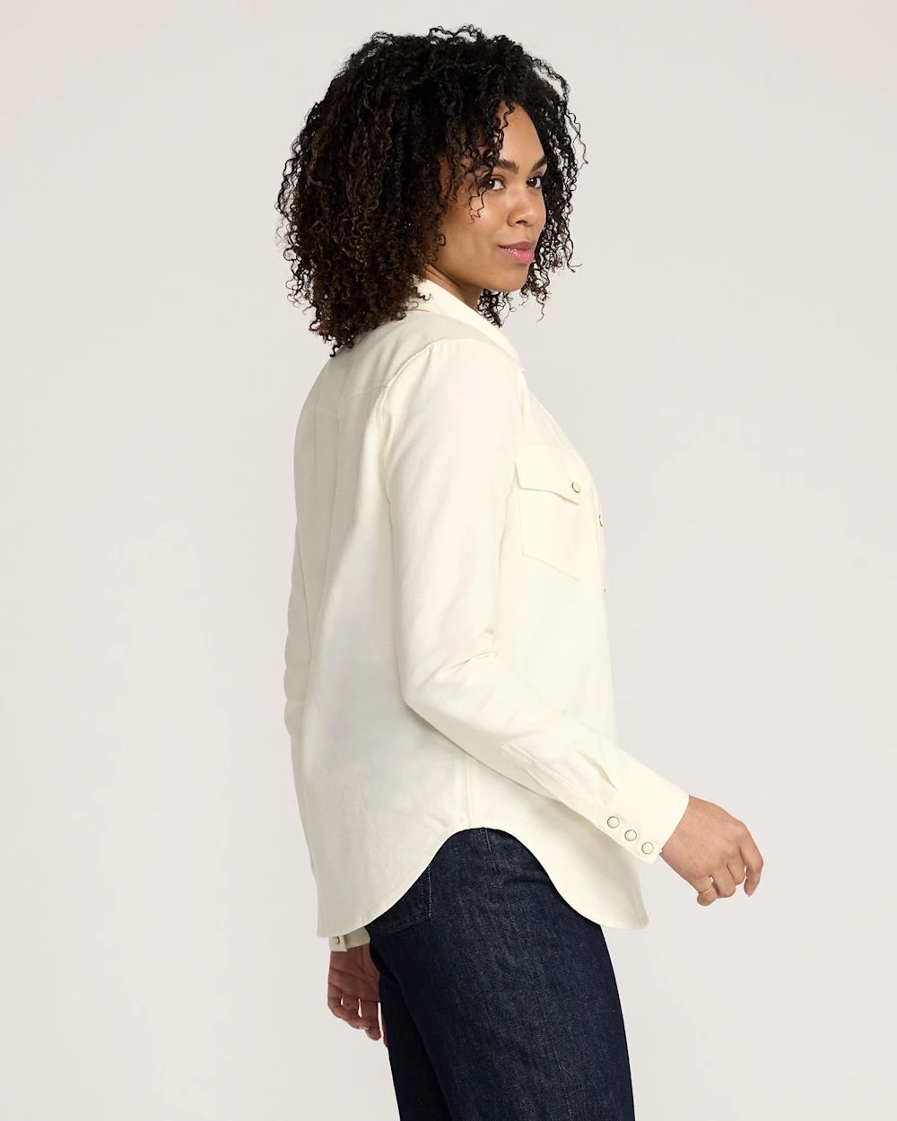WOMEN'S COTTON TWILL GAMBLER SHIRT