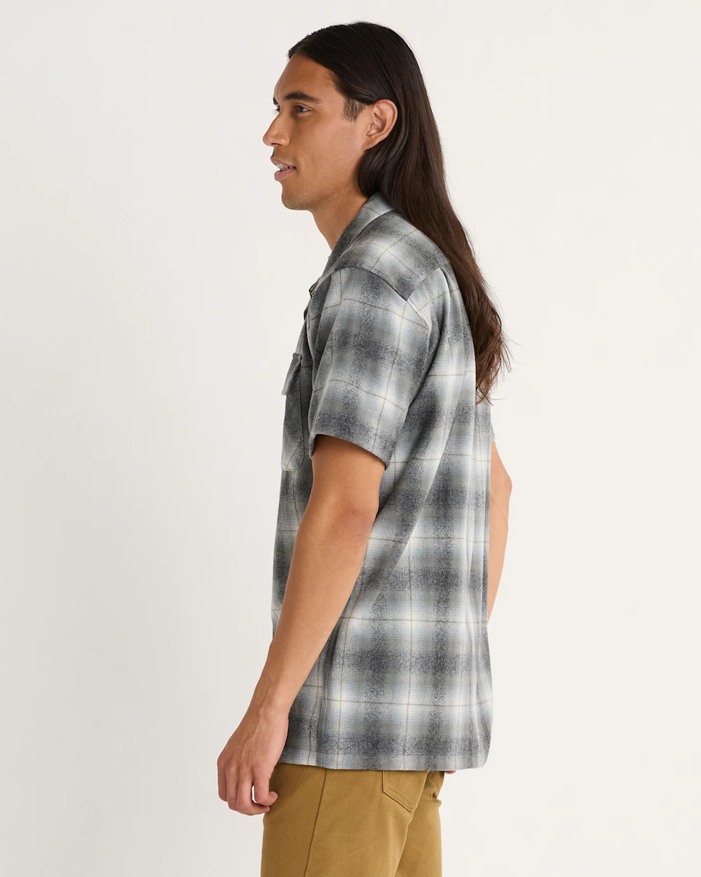 MEN'S SHORT-SLEEVE PLAID BOARD SHIRT