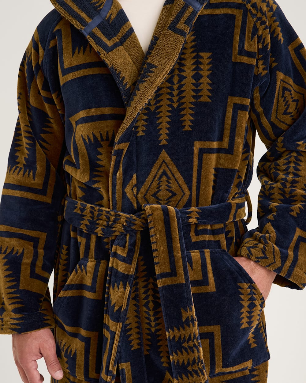 UNISEX HARDING COTTON TERRY VELOUR BATHROBE