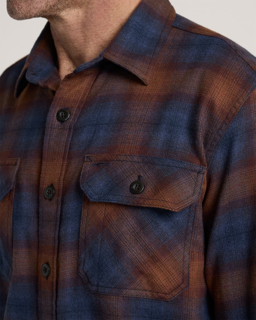 MEN'S PLAID BURNSIDE COTTON FLANNEL SHIRT