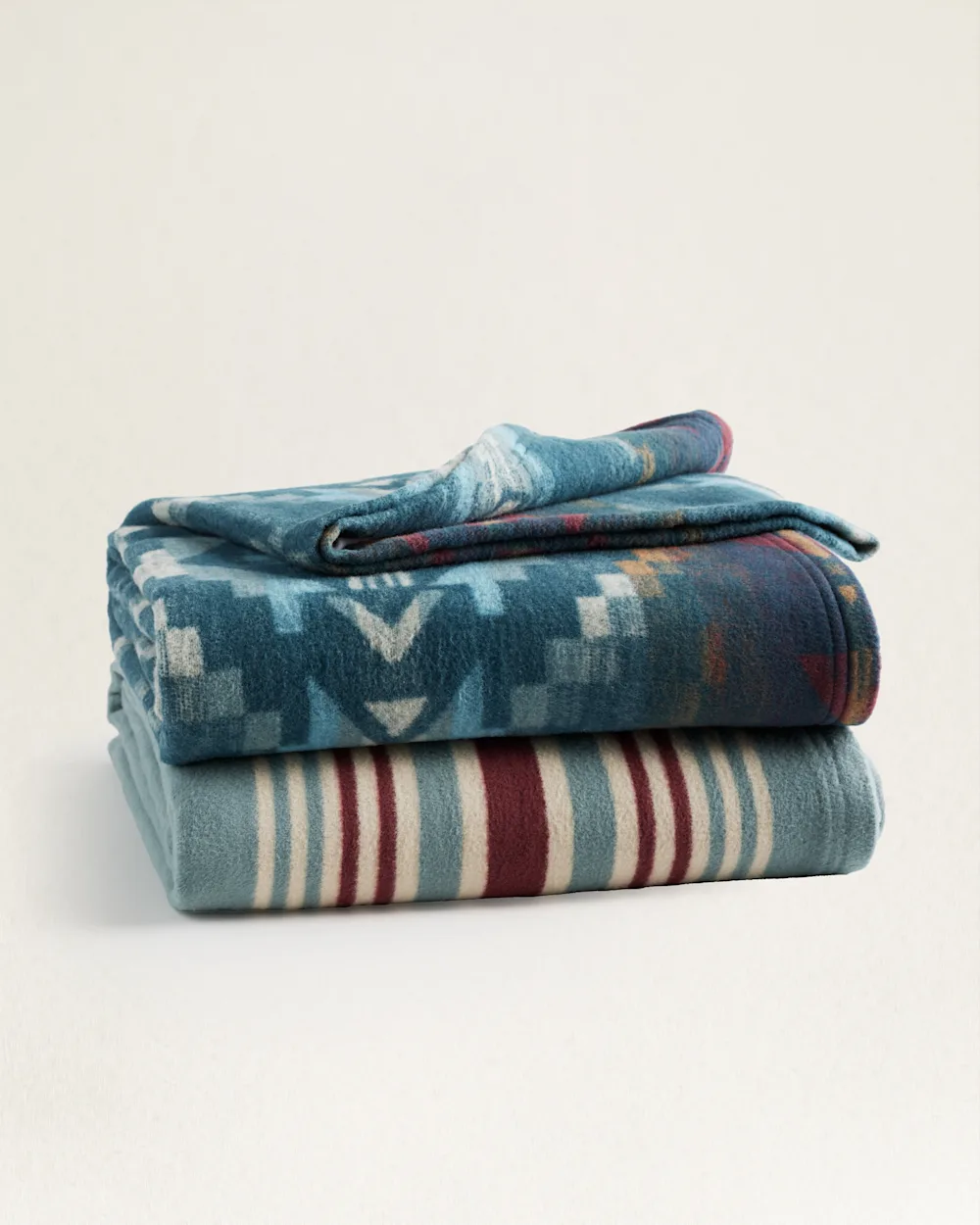 CARICO LAKE/STRIPE ORGANIC COTTON THROW GIFT PACK