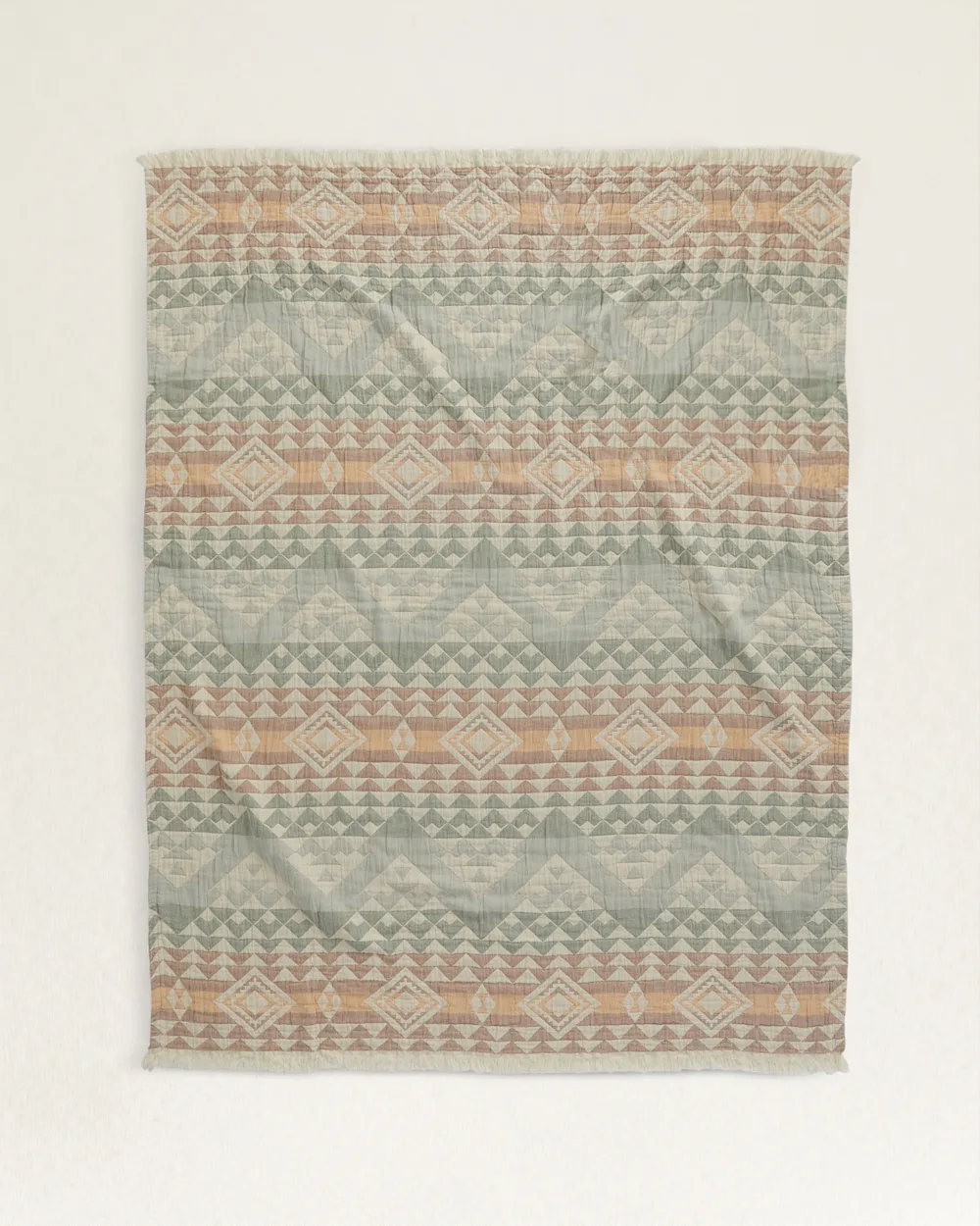 ORGANIC COTTON FRINGED THROW
