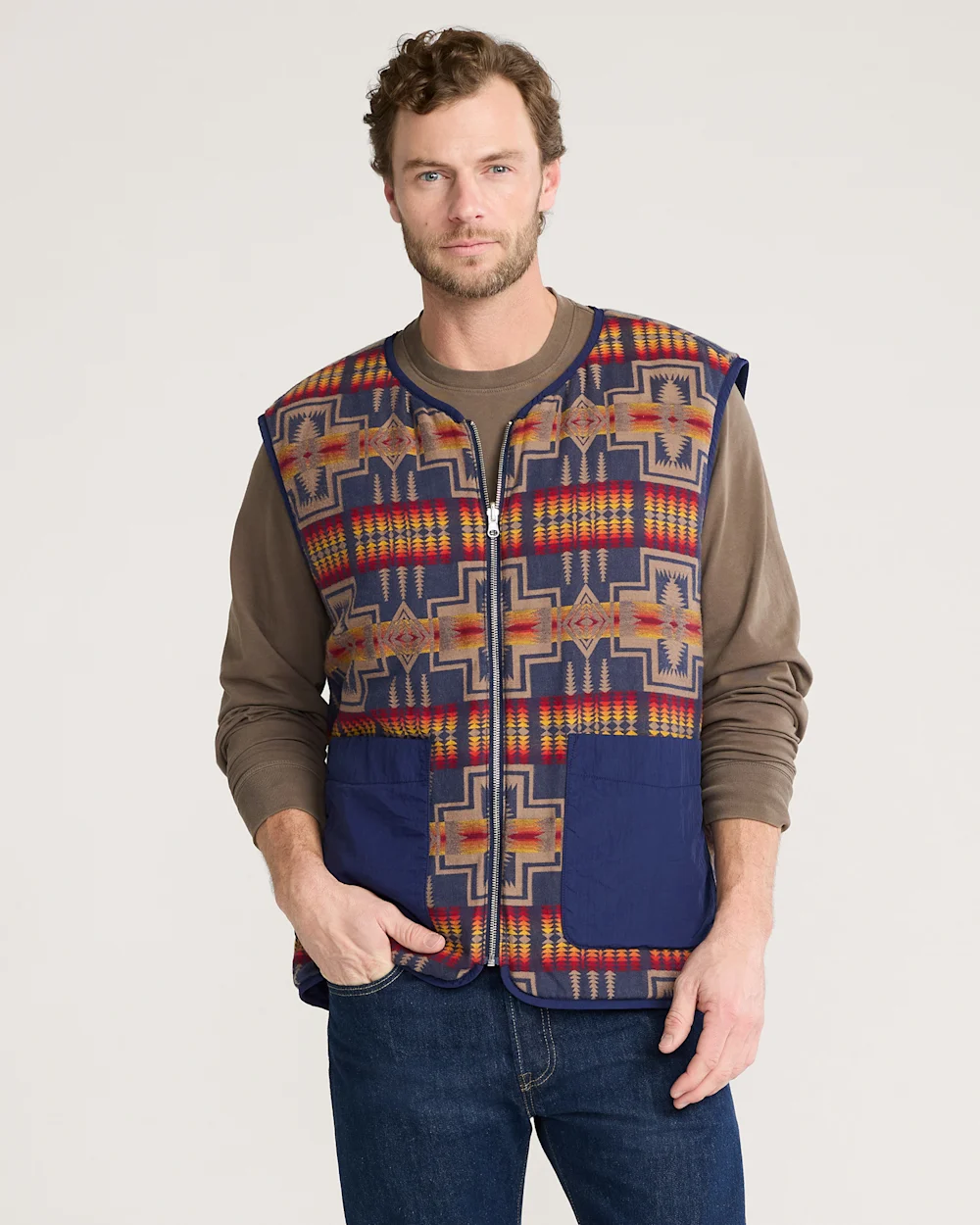 MEN'S PENDLETON UK HARDING REVERSIBLE QUILTED VEST