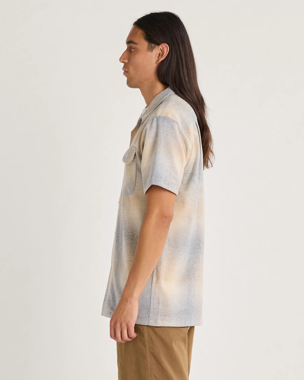 MEN'S SHORT-SLEEVE PLAID BOARD SHIRT