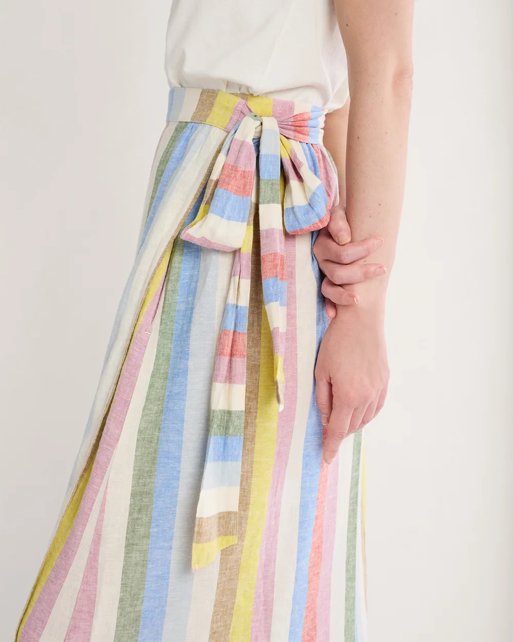 WOMEN'S LINEN WRAP SKIRT