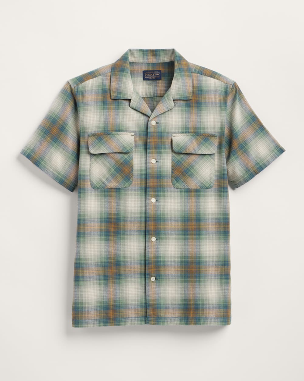 MEN'S SHORT-SLEEVE PLAID COTTON BOARD SHIRT