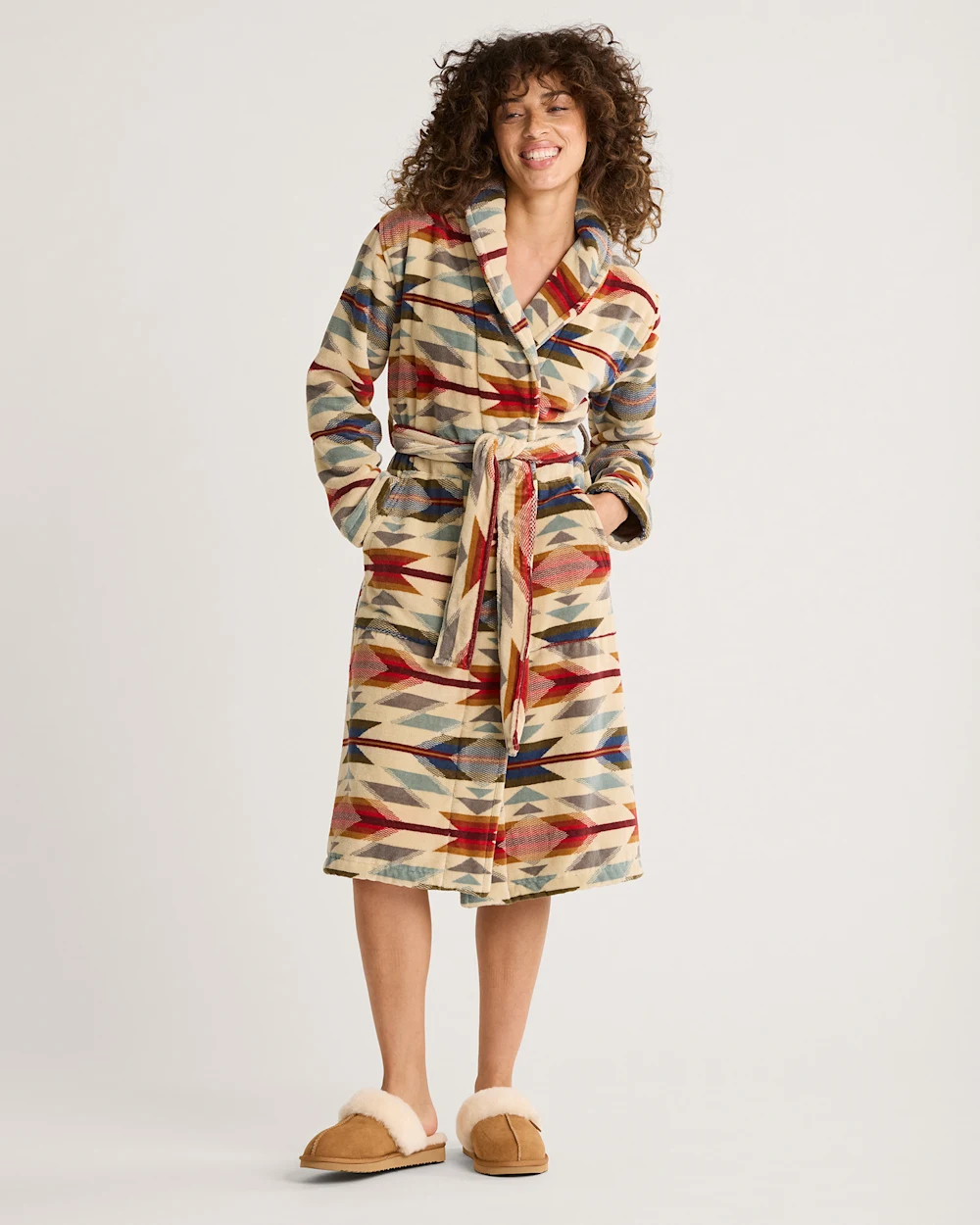 WOMEN'S WYETH TRAIL COTTON TERRY VELOUR BATHROBE