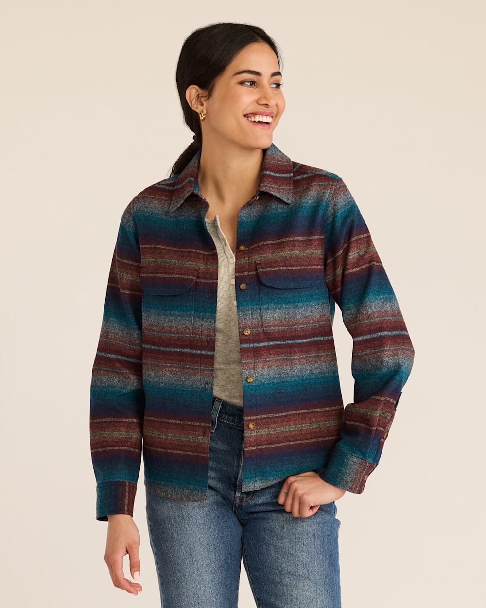WOMEN'S STRIPED BOARD SHIRT