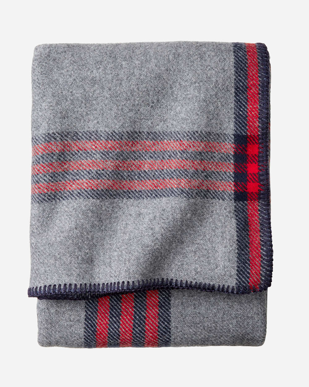 ECO-WISE WOOL PLAID/STRIPE BLANKET