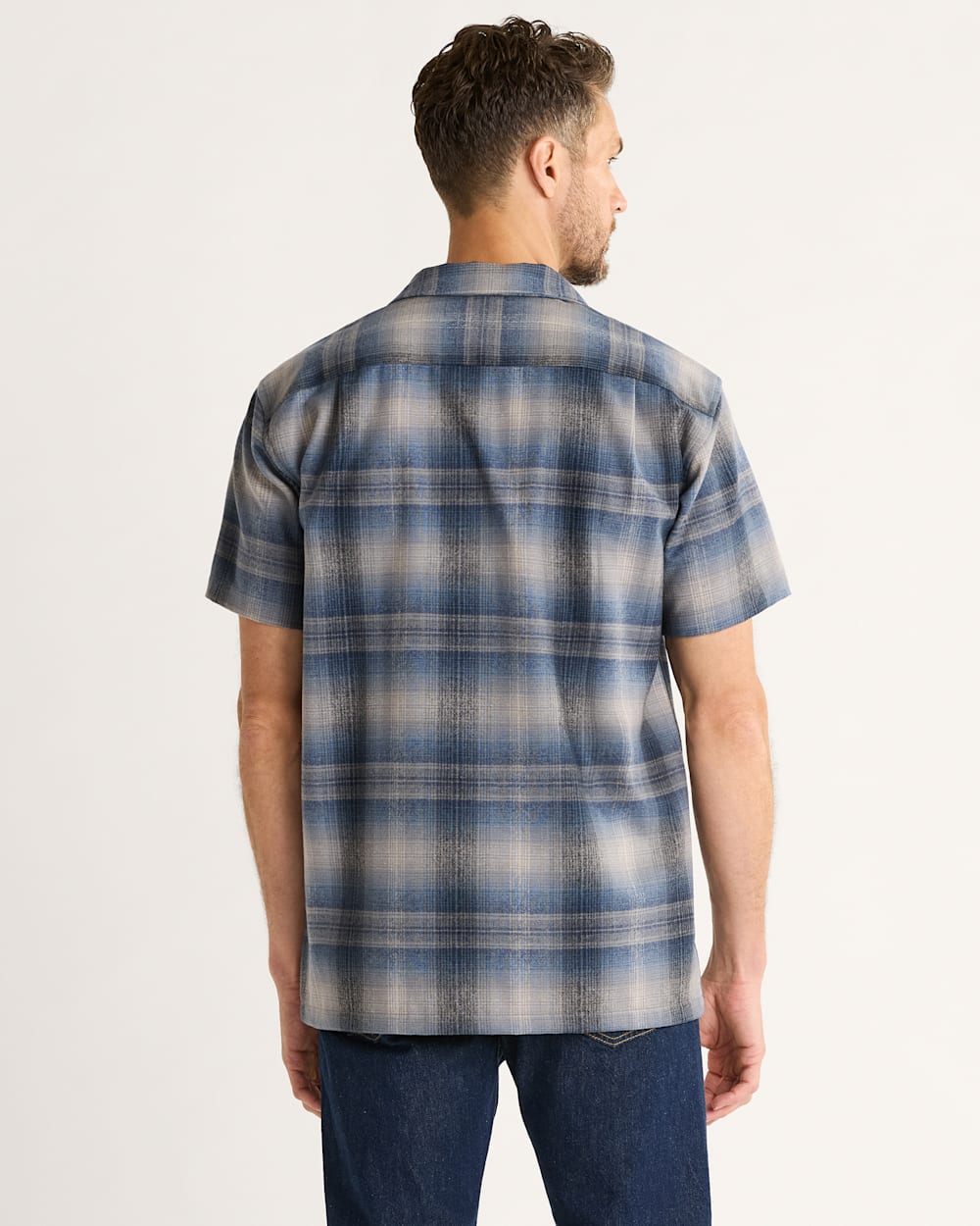 MEN'S SHORT-SLEEVE PLAID BOARD SHIRT