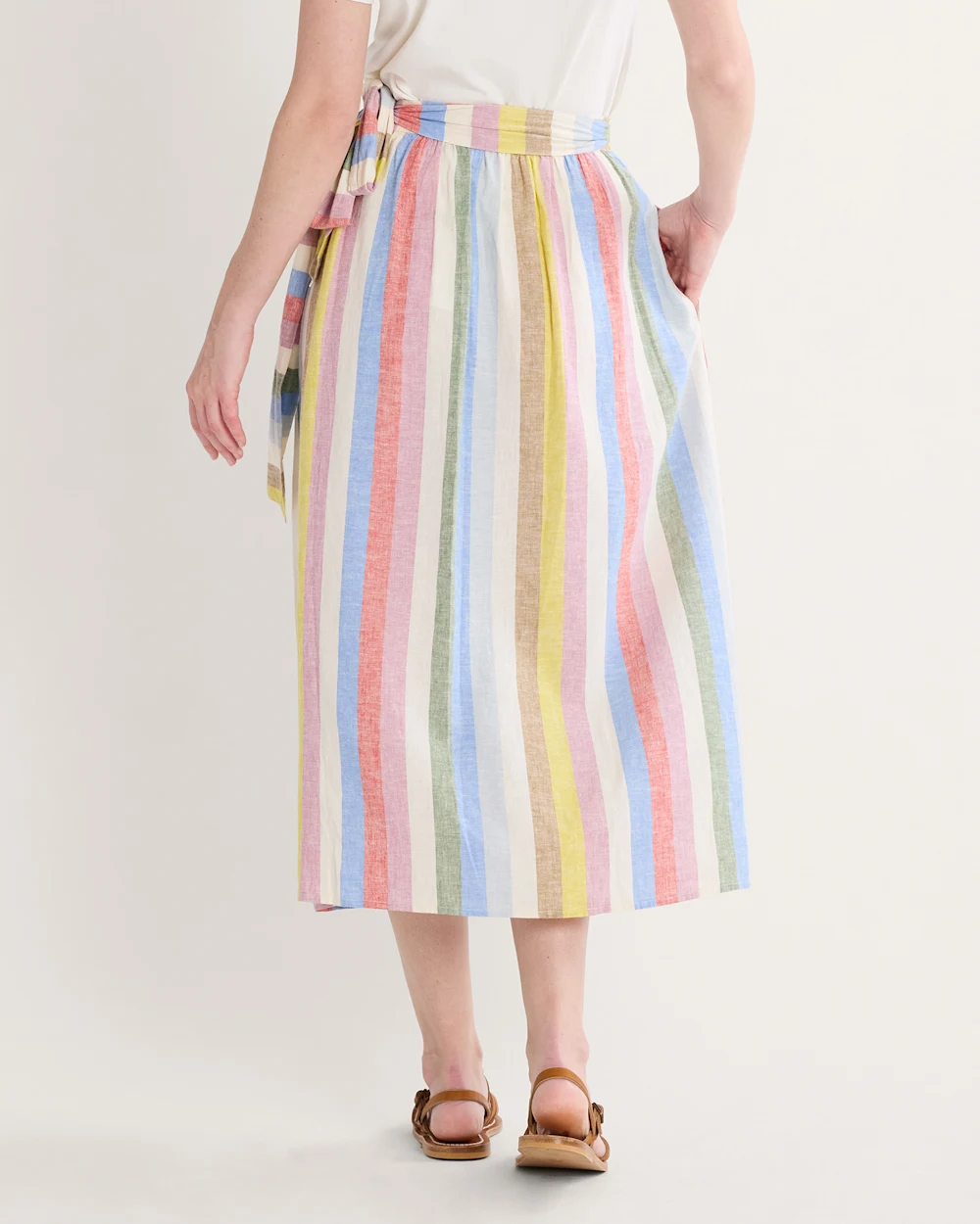 WOMEN'S LINEN WRAP SKIRT