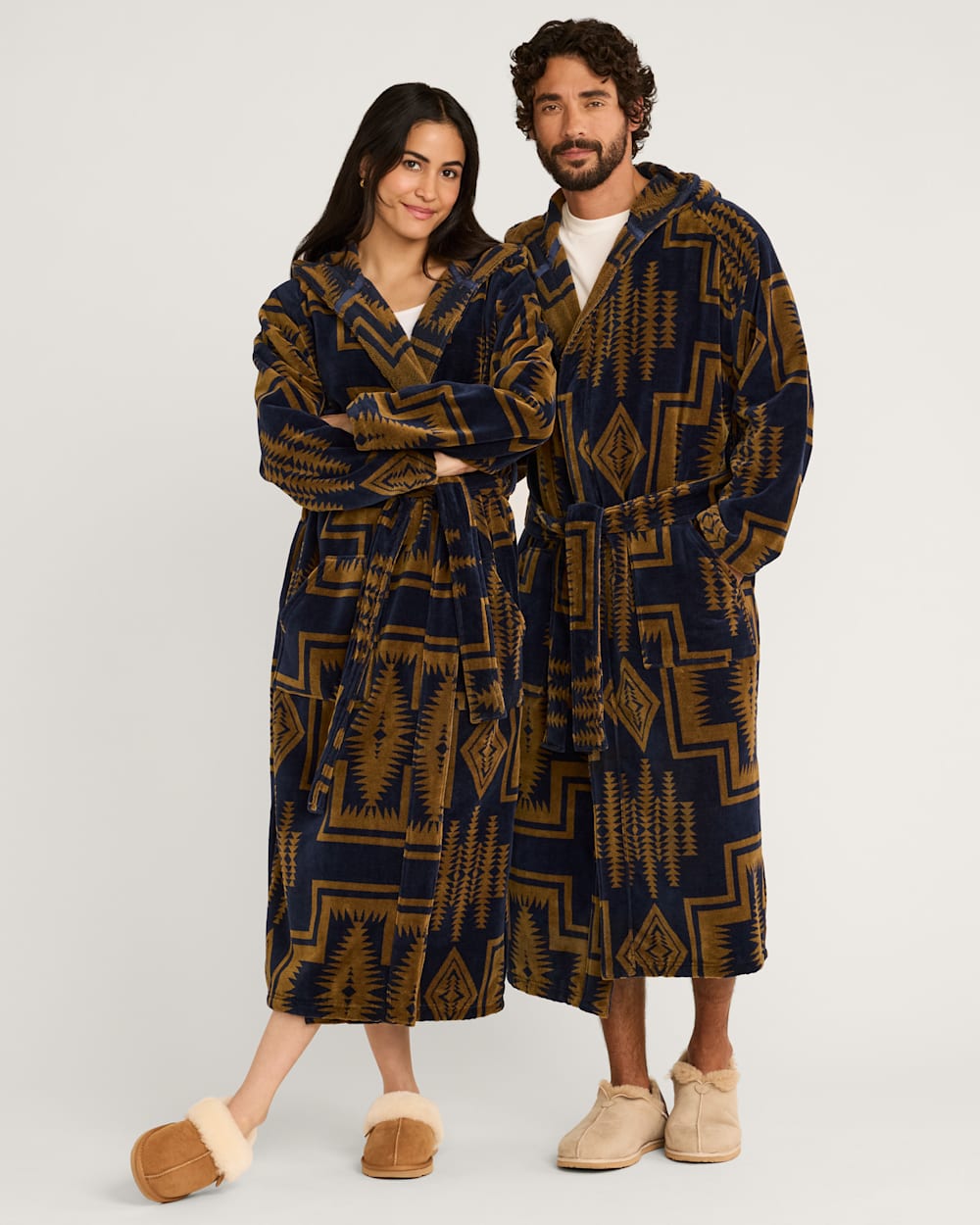 UNISEX HARDING COTTON TERRY VELOUR BATHROBE