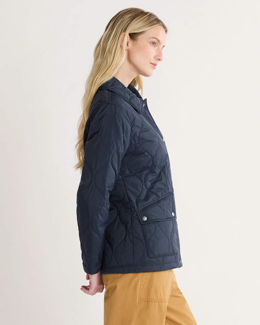 WOMEN'S MARIGOLD CRINKLE QUILTED BARN COAT