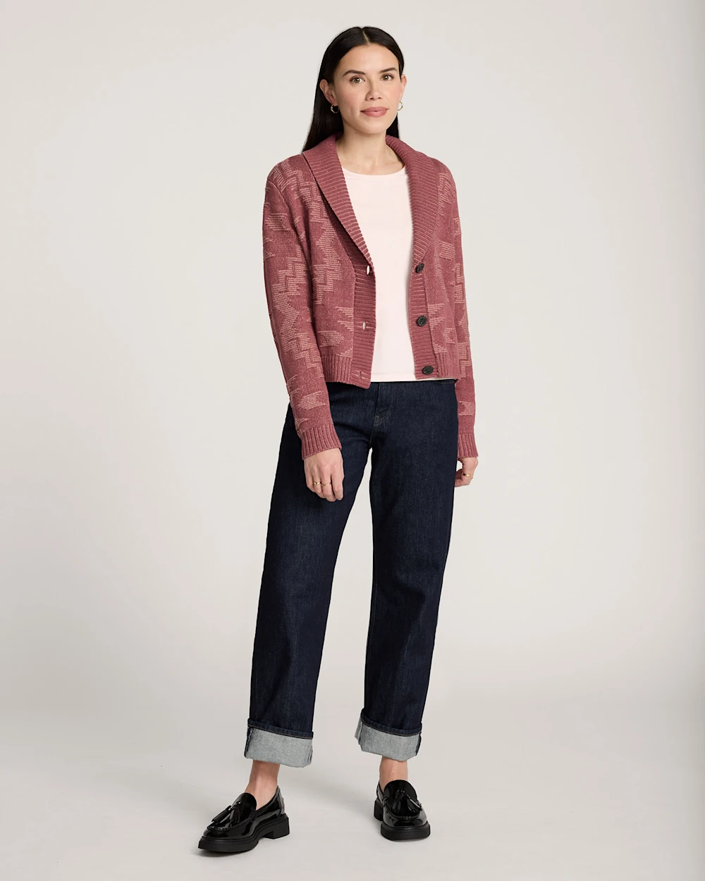 WOMEN'S TEXTURED COTTON CARDIGAN