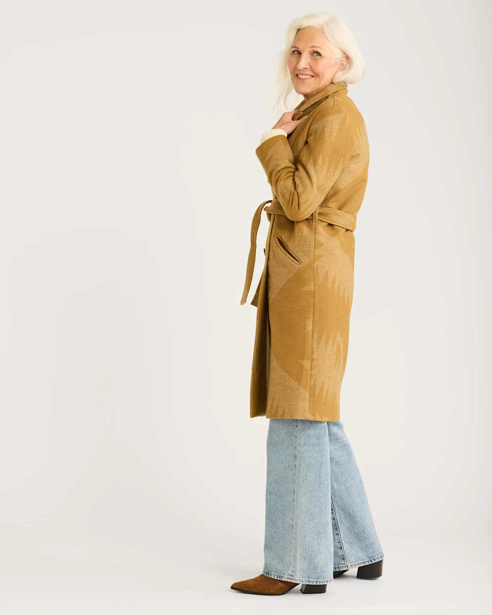 WOMEN'S MIRROR LAKE WOOL TRENCH COAT