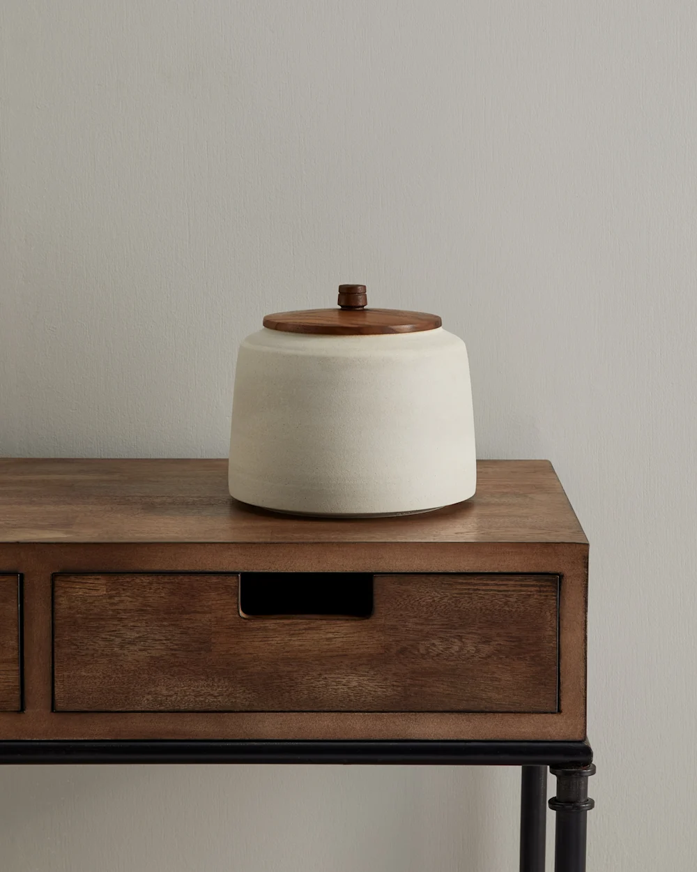 RAW STONEWARE KITCHEN CANISTER