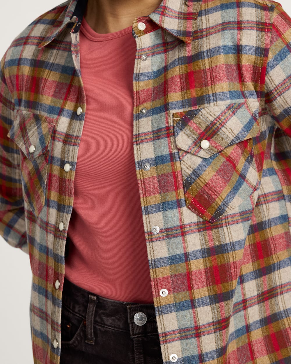 WOMEN'S PLAID GAMBLER SHIRT