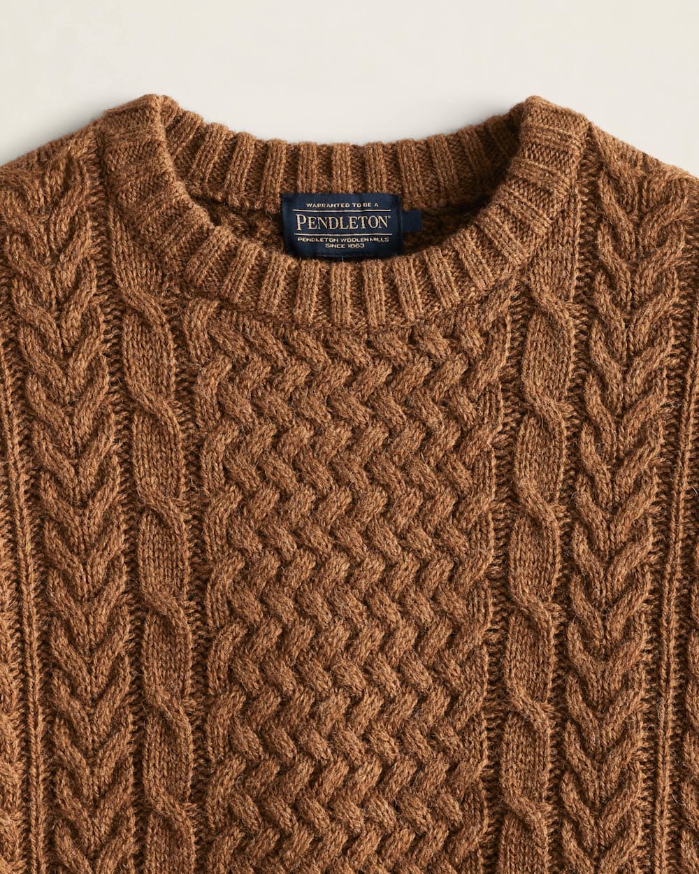 MEN'S SHETLAND COLLECTION FISHERMAN SWEATER