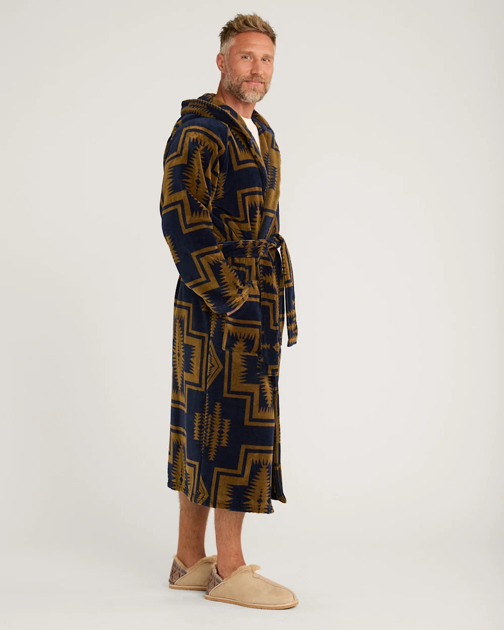 UNISEX HARDING COTTON TERRY VELOUR BATHROBE