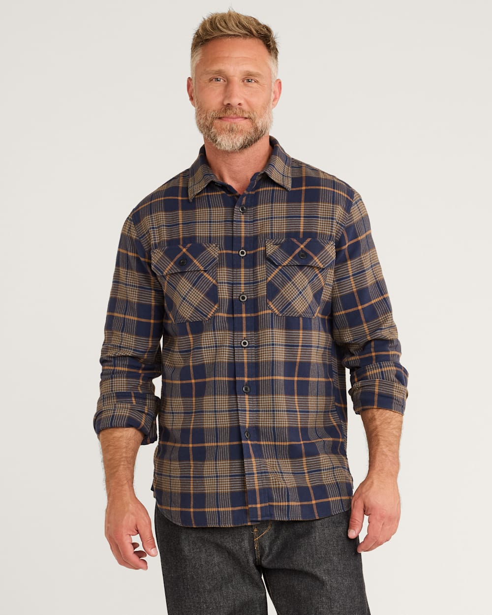 MEN'S PLAID BURNSIDE DOUBLEBRUSHED FLANNEL SHIRT