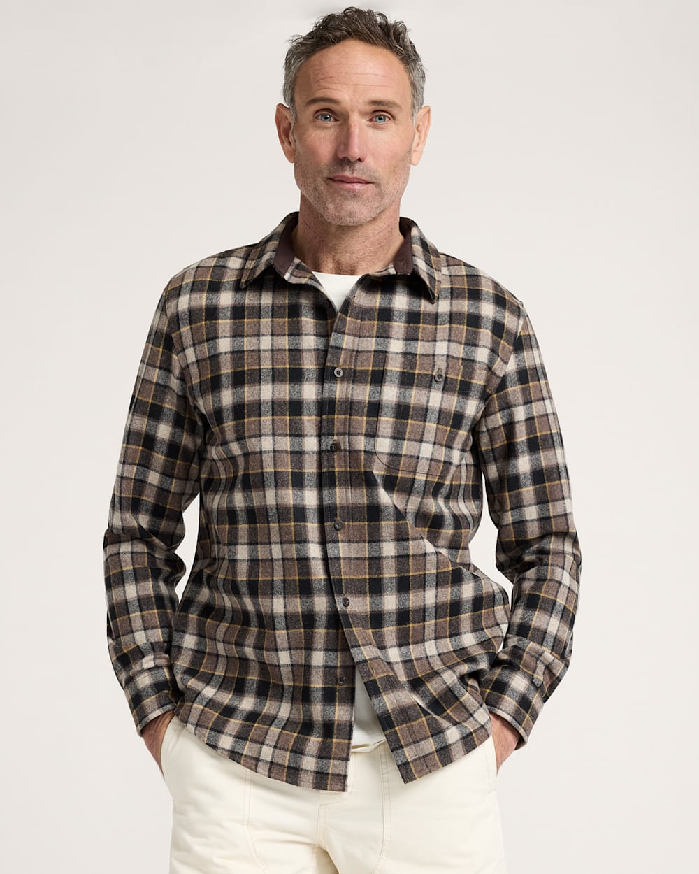 MEN'S PLAID ELBOW-PATCH TRAIL SHIRT