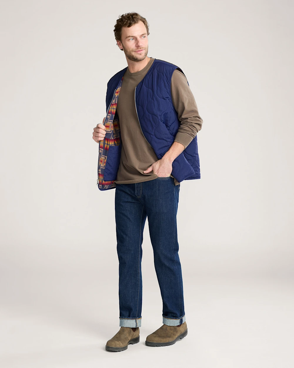 MEN'S PENDLETON UK HARDING REVERSIBLE QUILTED VEST