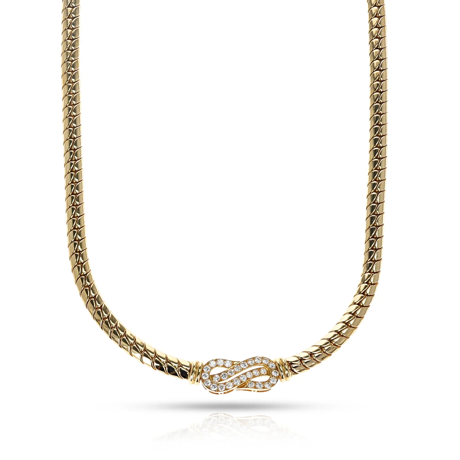 Van Cleef & Arpels Yellow Gold and Diamond Necklace, 18k