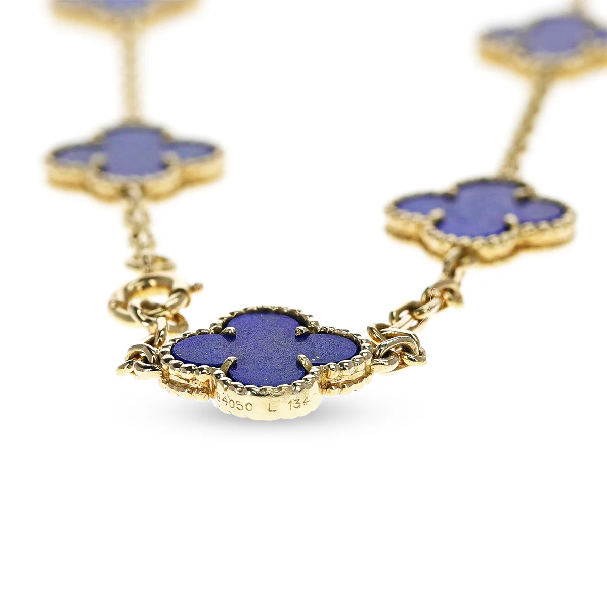 Van Cleef & Arpels 20 Motif Lapis Alhambra Necklace