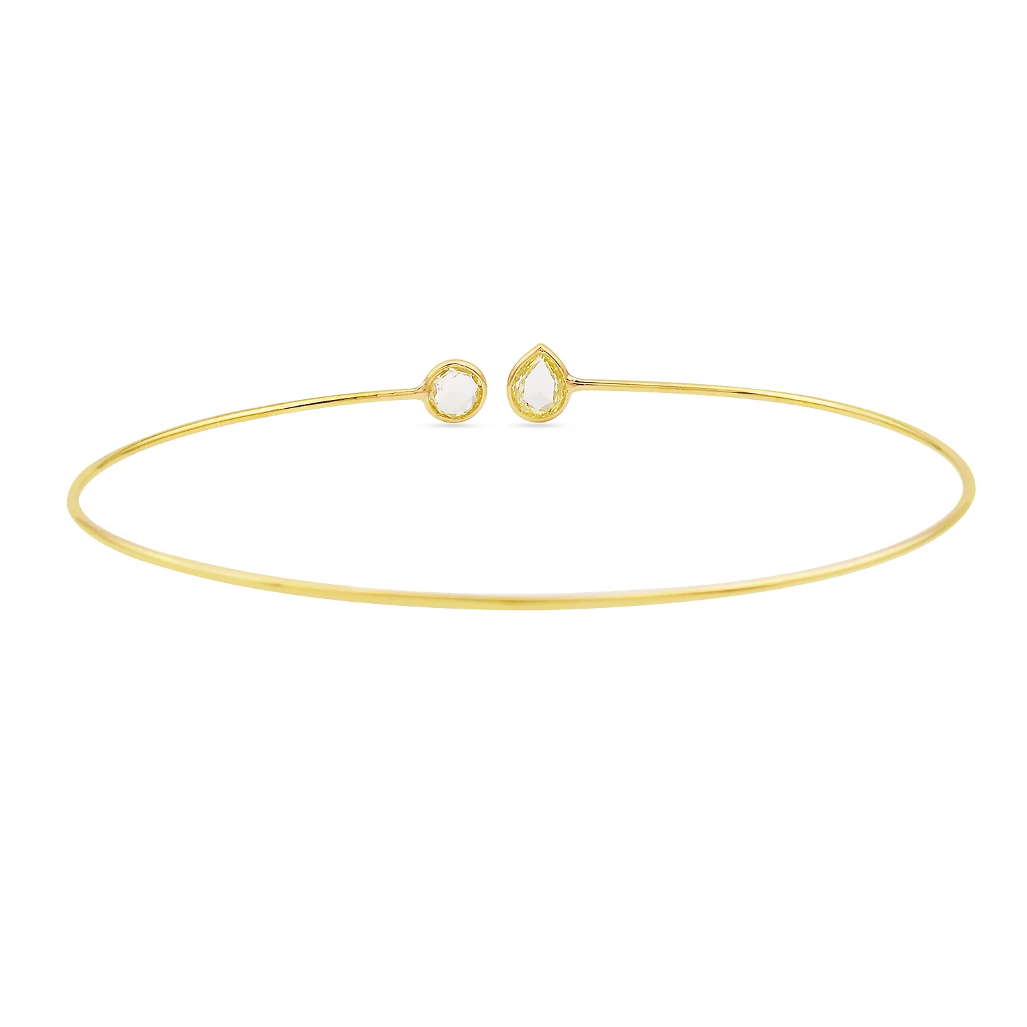 Diamond Rose Cut Bangle,18K