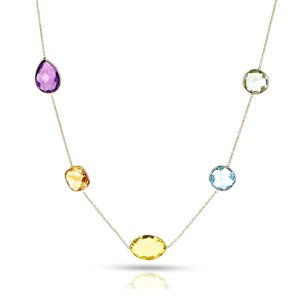 Mixed Cut Citrine, Amethyst, Topaz 38